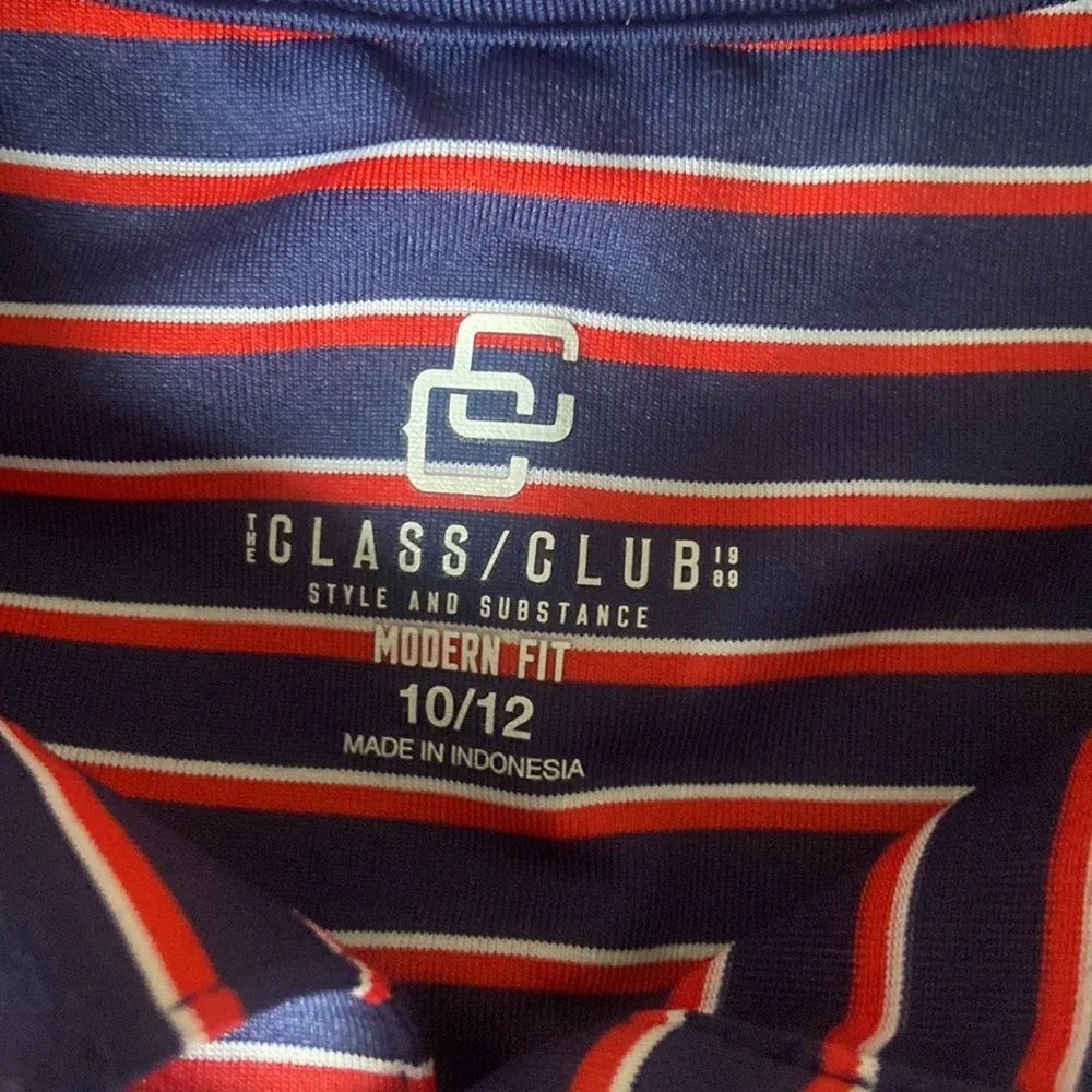 Boys half button up RED WHITE AND BLUE!!